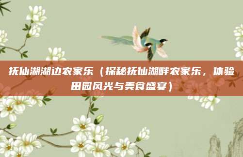 抚仙湖湖边农家乐(探秘抚仙湖畔农家乐,体验田园风光与美食盛宴)