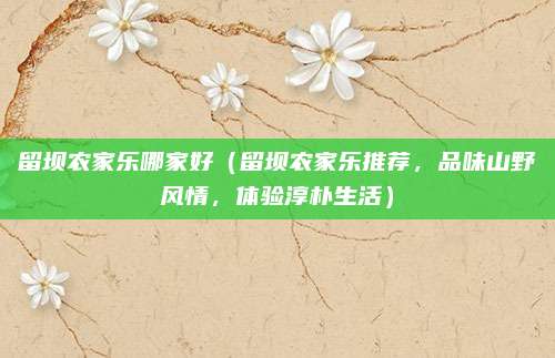 留坝农家乐哪家好(留坝农家乐推荐,品味山野风情,体验淳朴生活)