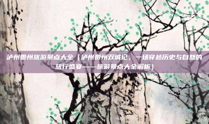 泸州贵州旅游景点大全(泸州贵州双城记,一场穿越历史与自然的旅行盛宴——旅游景点大全解析)