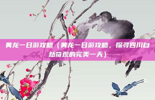 黄龙一日游攻略(黄龙一日游攻略,探寻四川自然奇观的完美一天)
