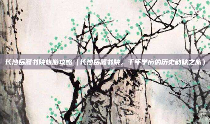 长沙岳麓书院旅游攻略(长沙岳麓书院,千年学府的历史韵味之旅)