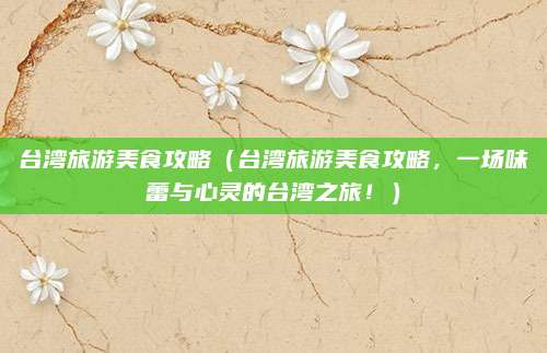 台湾旅游美食攻略（台湾旅游美食攻略，一场味蕾与心灵的台湾之旅！）