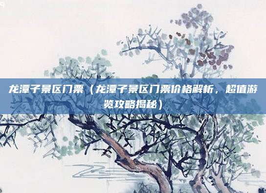 龙潭子景区门票(龙潭子景区门票价格解析,超值游览攻略揭秘)