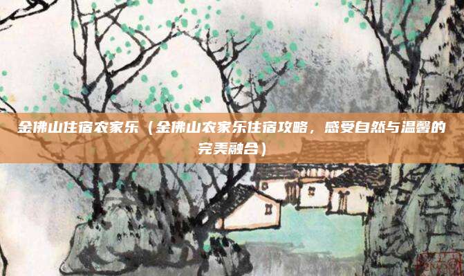 金佛山住宿农家乐(金佛山农家乐住宿攻略,感受自然与温馨的完美融合)