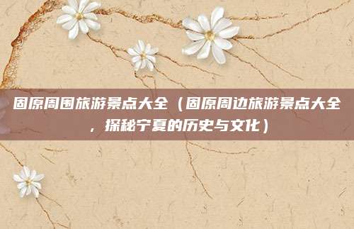 固原周围旅游景点大全（固原周边旅游景点大全，探秘宁夏的历史与文化）