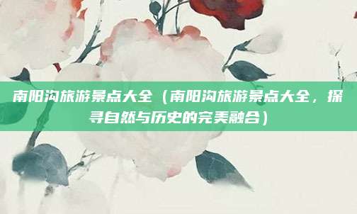 南阳沟旅游景点大全(南阳沟旅游景点大全,探寻自然与历史的完美融合)