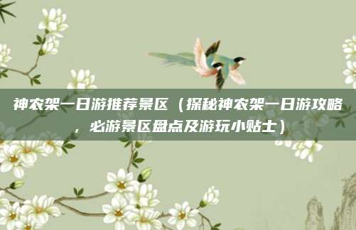 神农架一日游推荐景区(探秘神农架一日游攻略,必游景区盘点及游玩小贴士)