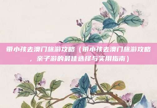 带小孩去澳门旅游攻略（带小孩去澳门旅游攻略，亲子游的最佳选择与实用指南）