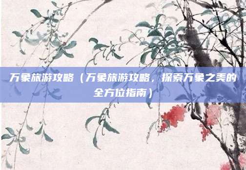 万象旅游攻略(万象旅游攻略,探索万象之美的全方位指南)