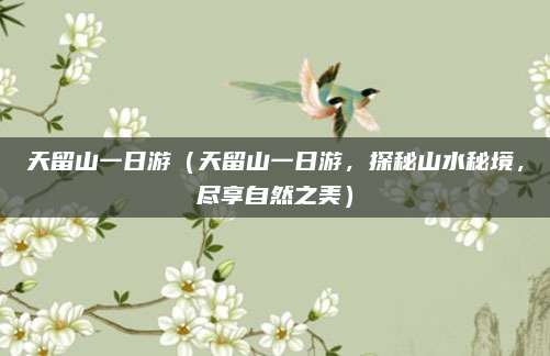 天留山一日游（天留山一日游，探秘山水秘境，尽享自然之美）