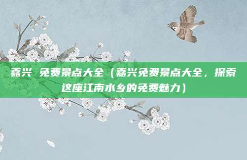嘉兴 免费景点大全（嘉兴免费景点大全，探索这座江南水乡的免费魅力）