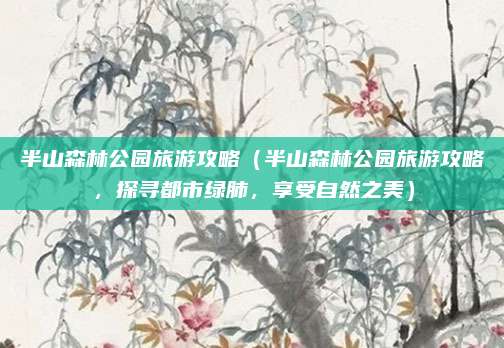 半山森林公园旅游攻略(半山森林公园旅游攻略,探寻都市绿肺,享受自然之美)