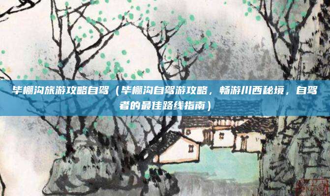 毕棚沟旅游攻略自驾(毕棚沟自驾游攻略,畅游川西秘境,自驾者的最佳路线指南)