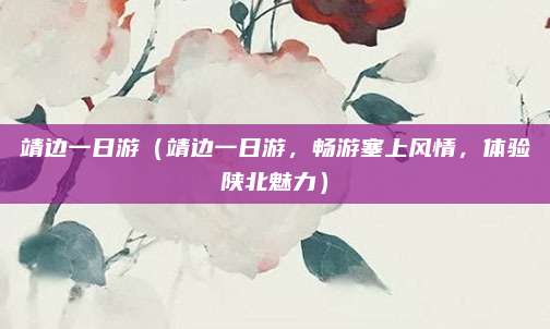 靖边一日游(靖边一日游,畅游塞上风情,体验陕北魅力)