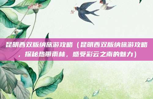昆明西双版纳旅游攻略(昆明西双版纳旅游攻略,探秘热带雨林,感受彩云之南的魅力)