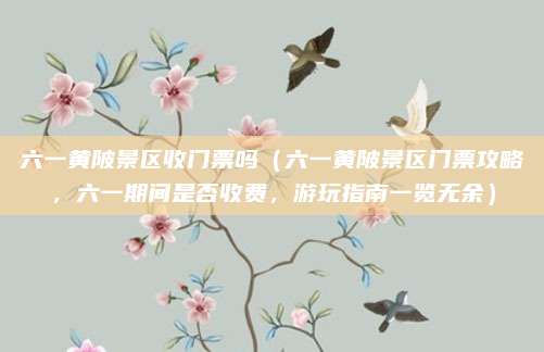 六一黄陂景区收门票吗(六一黄陂景区门票攻略,六一期间是否收费,游玩指南一览无余)