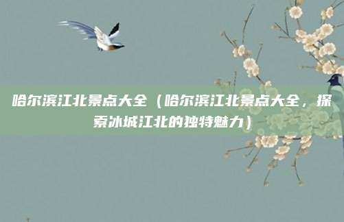 哈尔滨江北景点大全(哈尔滨江北景点大全,探索冰城江北的独特魅力)