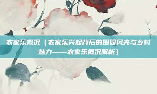 农家乐概况(农家乐兴起背后的田园风光与乡村魅力——农家乐概况解析)