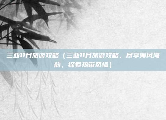 三亚11月旅游攻略(三亚11月旅游攻略,尽享椰风海韵,探索热带风情)