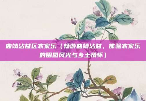 曲靖沾益区农家乐(畅游曲靖沾益,体验农家乐的田园风光与乡土情怀)