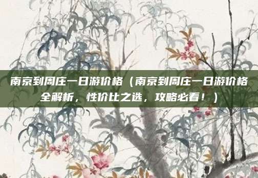 南京到周庄一日游价格(南京到周庄一日游价格全解析,性价比之选,攻略必看!)