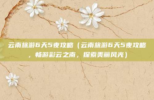 云南旅游6天5夜攻略(云南旅游6天5夜攻略,畅游彩云之南,探索美丽风光)