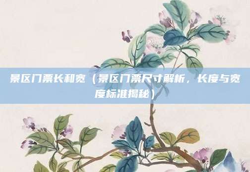 景区门票长和宽(景区门票尺寸解析,长度与宽度标准揭秘)