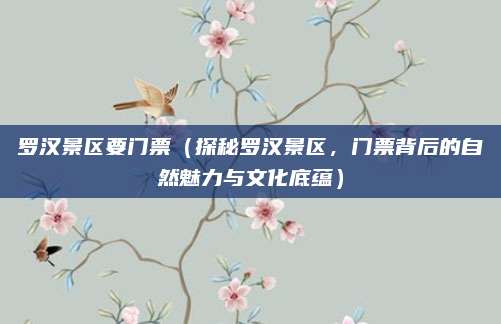 罗汉景区要门票(探秘罗汉景区,门票背后的自然魅力与文化底蕴)