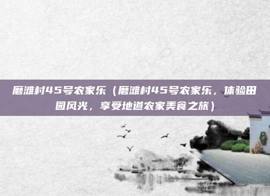 磨滩村45号农家乐(磨滩村45号农家乐,体验田园风光,享受地道农家美食之旅)