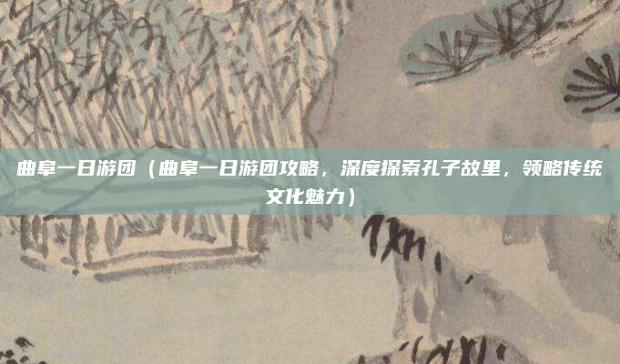 曲阜一日游团(曲阜一日游团攻略,深度探索孔子故里,领略传统文化魅力)