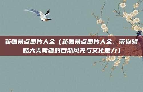 新疆景点图片大全(新疆景点图片大全,带你领略大美新疆的自然风光与文化魅力)