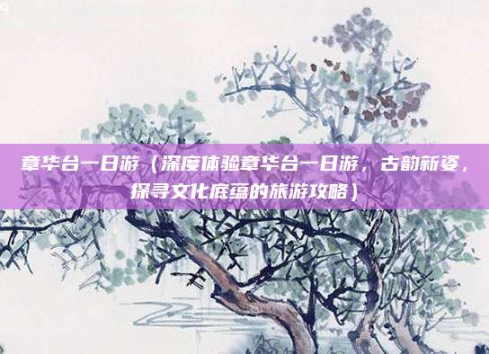 章华台一日游(深度体验章华台一日游,古韵新姿,探寻文化底蕴的旅游攻略)