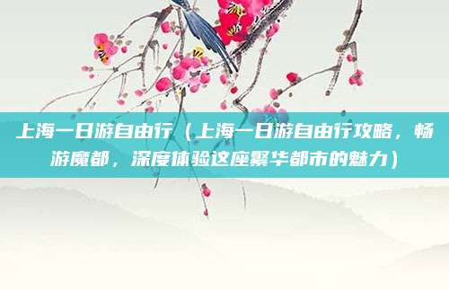 上海一日游自由行（上海一日游自由行攻略，畅游魔都，深度体验这座繁华都市的魅力）