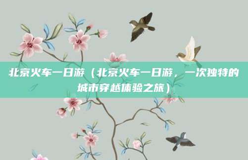 北京火车一日游(北京火车一日游,一次独特的城市穿越体验之旅)