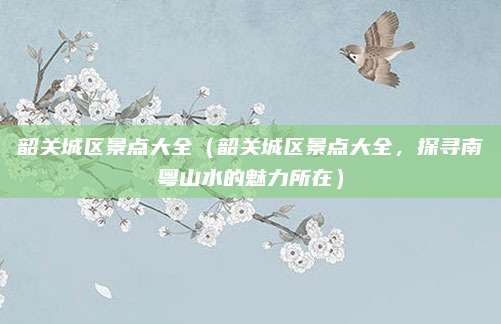 韶关城区景点大全(韶关城区景点大全,探寻南粤山水的魅力所在)