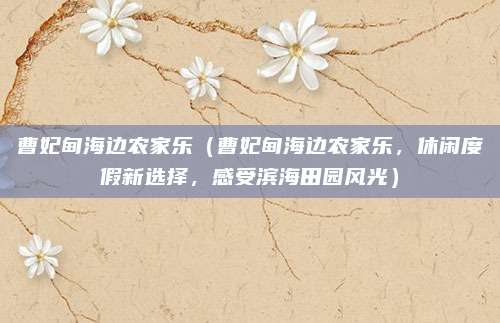 曹妃甸海边农家乐(曹妃甸海边农家乐,休闲度假新选择,感受滨海田园风光)