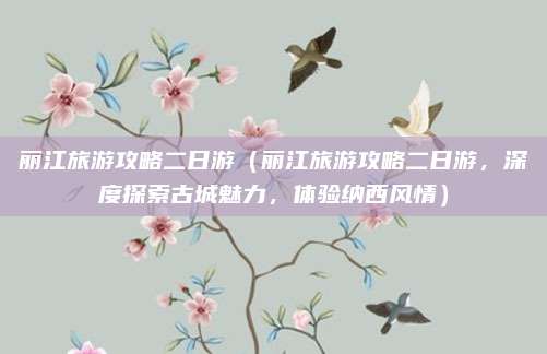 丽江旅游攻略二日游(丽江旅游攻略二日游,深度探索古城魅力,体验纳西风情)