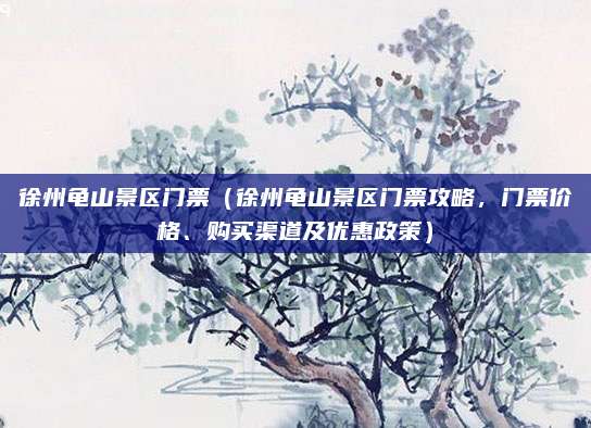 徐州龟山景区门票(徐州龟山景区门票攻略,门票价格、购买渠道及优惠政策)