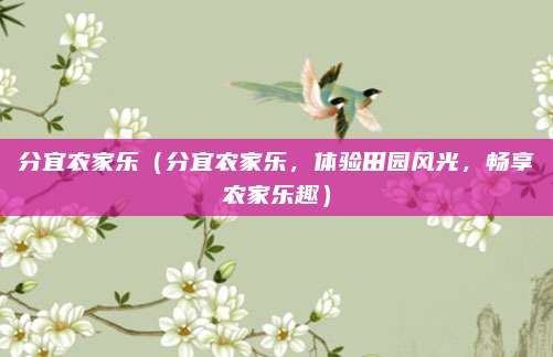 分宜农家乐(分宜农家乐,体验田园风光,畅享农家乐趣)