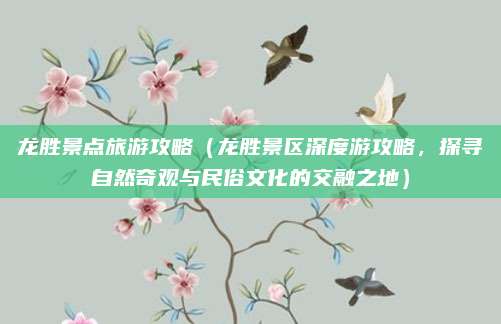 龙胜景点旅游攻略(龙胜景区深度游攻略,探寻自然奇观与民俗文化的交融之地)
