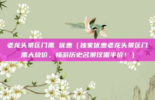 老龙头景区门票 优惠(独家优惠老龙头景区门票大放价,畅游历史名景仅需半价!)