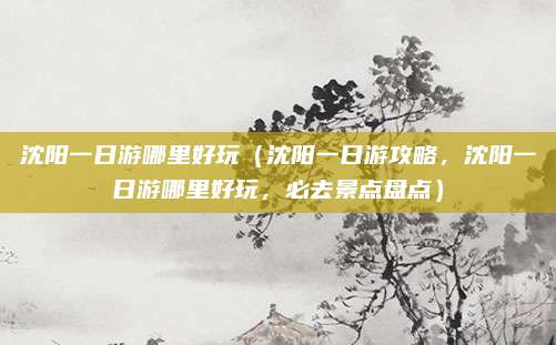 沈阳一日游哪里好玩(沈阳一日游攻略,沈阳一日游哪里好玩,必去景点盘点)