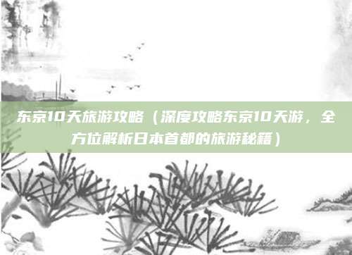 东京10天旅游攻略(深度攻略东京10天游,全方位解析日本首都的旅游秘籍)