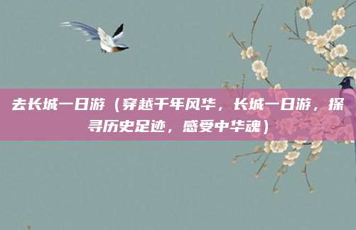 去长城一日游(穿越千年风华,长城一日游,探寻历史足迹,感受中华魂)