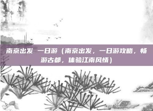 南京出发 一日游(南京出发,一日游攻略,畅游古都,体验江南风情)