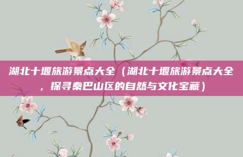 湖北十堰旅游景点大全（湖北十堰旅游景点大全，探寻秦巴山区的自然与文化宝藏）
