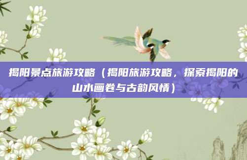 揭阳景点旅游攻略（揭阳旅游攻略，探索揭阳的山水画卷与古韵风情）