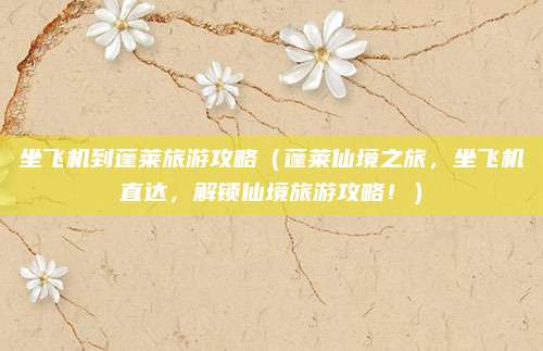 坐飞机到蓬莱旅游攻略(蓬莱仙境之旅,坐飞机直达,解锁仙境旅游攻略!)