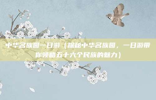 中华名族园一日游(探秘中华名族园,一日游带你领略五十六个民族的魅力)