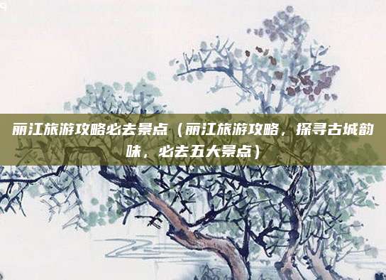 丽江旅游攻略必去景点(丽江旅游攻略,探寻古城韵味,必去五大景点)
